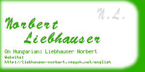norbert liebhauser business card